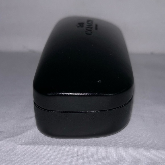 Coach Black Sunglasses Case Large Hard Side Clamshell Glasses Velvet Lining Logo - Picture 9 of 9